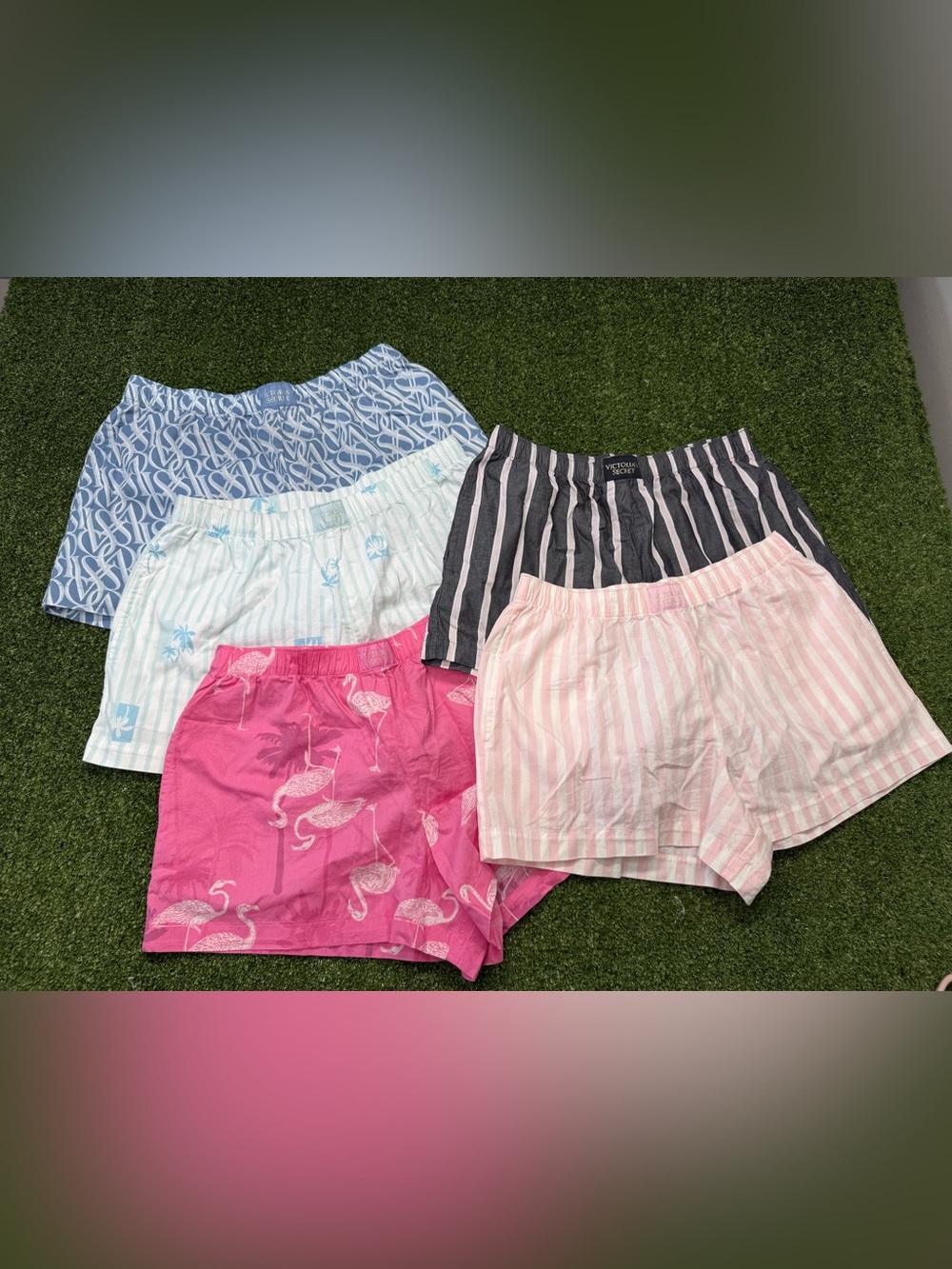 Bundle of 5 Victorias‎ Secret Boxer Sleep Shorts Cotton Boyfriend Pajama Small